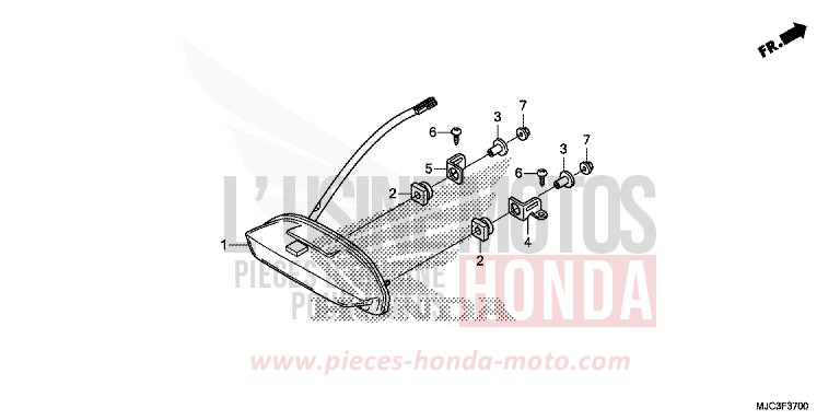 TAILLIGHT for CBR600RR ABS GRAPHITE BLACK (NHB01) from 2013